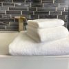 BedVoyage Luxury viscose from Bamboo Cotton Towel Set 3pc - White