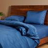 BedVoyage Luxury 100% viscose from Bamboo Duvet Cover with Shams, 3pc, King-Cal King - Indigo