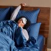 BedVoyage Luxury 100% viscose from Bamboo Duvet Cover with Shams, 3pc, King-Cal King - Indigo