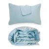 BedVoyage Luxury 100% viscose from Bamboo Duvet Cover with Shams, 3pc, Full-Queen - Sky