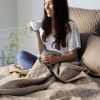 BedVoyage Luxury 100% viscose from Bamboo Quilted Coverlet, Queen - Champagne