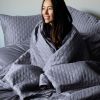 BedVoyage Luxury 100% viscose from Bamboo Quilted Coverlet, Queen - Platinum