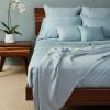 BedVoyage Luxury 100% viscose from Bamboo Quilted Euro Sham, 1pc - Sky