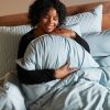 BedVoyage Luxury 100% viscose from Bamboo Quilted Euro Sham, 1pc - Sky