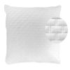 BedVoyage Luxury 100% viscose from Bamboo Quilted Euro Sham, 1pc - White