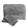 BedVoyage Melange viscose from Bamboo Cotton Bath Sheet Set 3pc - Charcoal (1 Bath Sheet, 2 Hand Towels)