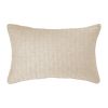 BedVoyage Melange viscose from Bamboo Cotton Quilted Decorative Pillow - Sand (sham with pillow insert)