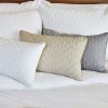BedVoyage Melange viscose from Bamboo Cotton Quilted Decorative Pillow - Silver (sham with pillow insert)
