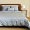 BedVoyage Melange viscose from Bamboo Cotton Duvet Cover, Twin - Silver