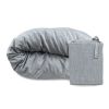 BedVoyage Melange viscose from Bamboo Cotton Duvet Cover, Twin - Silver