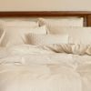 BedVoyage Melange viscose from Bamboo Cotton Quilted Standard Shams 2pk - Sand