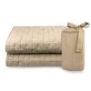 BedVoyage Melange viscose from Bamboo Cotton Quilted Standard Shams 2pk - Sand