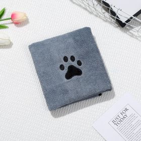 Dog Cat Quick-drying Bath Towel Soft Absorbent Coral Fleece Pet Bath Towel (Option: Gray-50 × 90)