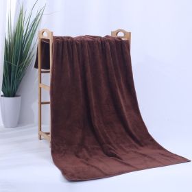 Microfiber Thickened Car Wash Cleaning Towel Beauty Salon Bath Towels (Option: brown-300g60x160cm)