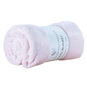 Coral Velvet Leg Nap Pet Blanket (28 x40 inches) (Option: Pink Flannel-70cmx 100cm)